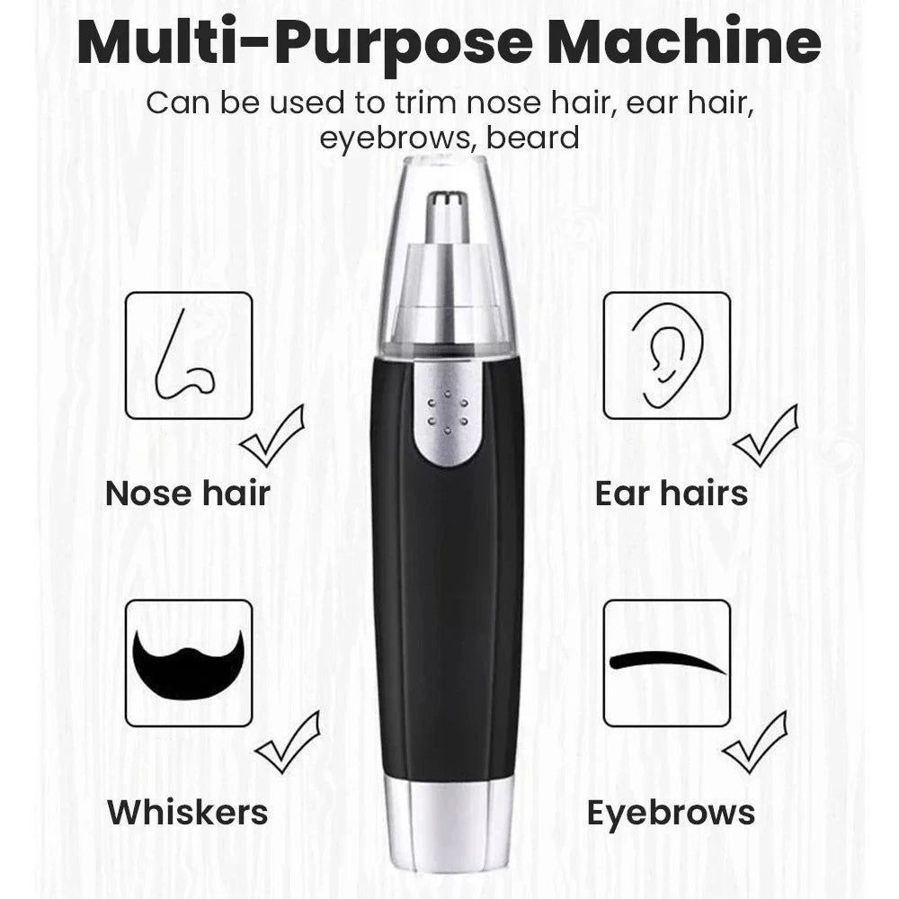 3-in-1 Nose Ear &Eyebrow Trimmer Rechargeable Electric Facial Hair Shaver Unisex