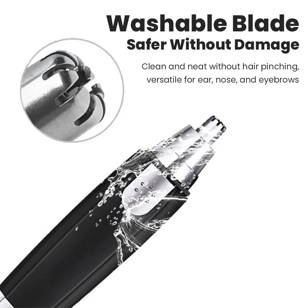 3-in-1 Nose Ear &Eyebrow Trimmer Rechargeable Electric Facial Hair Shaver Unisex